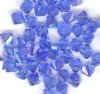 25 6mm Sapphire AB Bicone Swarovski